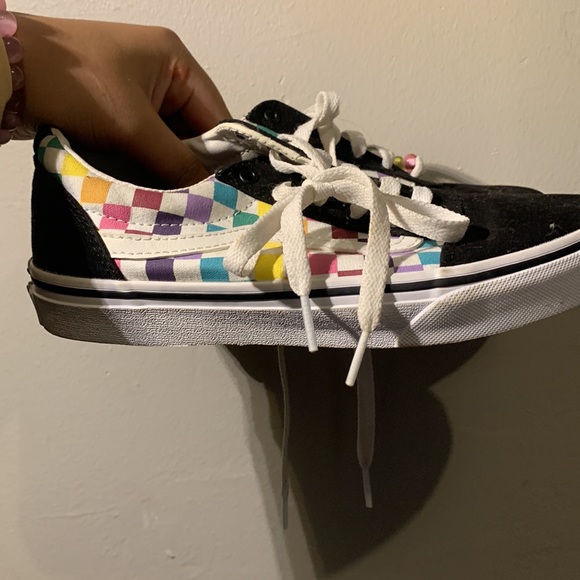 rainbow checkered vans - Picture 3 of 4